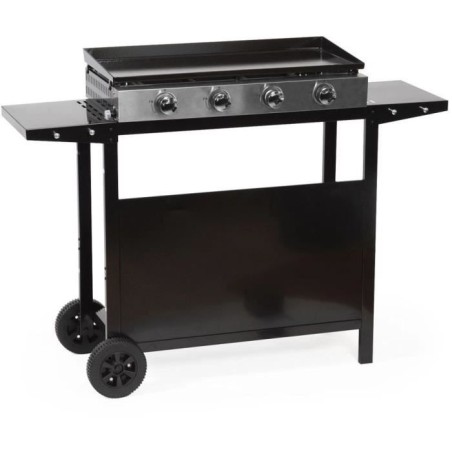 GARDEN MAX Plancha gaz MERIDA - 4 feux - Sur chariot - 127 x 46,5 x 95