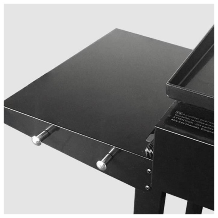 GARDEN MAX Plancha gaz MERIDA - 4 feux - Sur chariot - 127 x 46,5 x 95 cm - Acier émaillé - Surface de cuisson: 75 x 35 cm - N GARDEN MAX Plancha gaz MERIDA - 4 feux - Sur chariot - 127 x 46,5 x 95 cm - Acier émaillé - Surface de cuisson: 75 x 35 cm - N