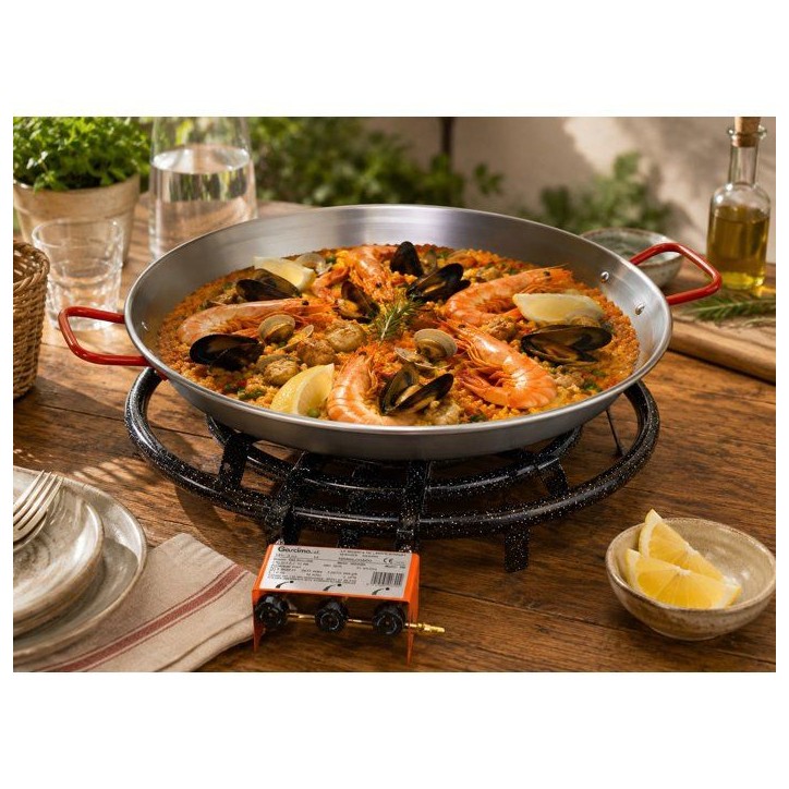 Plat a paella - GARCIMA - Acier poli - Ø 34 cm - 6 parts