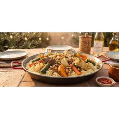 Plat a paella - GARCIMA - Acier poli - Ø 34 cm - 6 parts