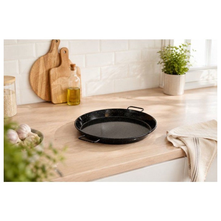 Plat a paella - GARCIMA - Acier émaillé - Ø 34 cm - 6 parts Plat a paella - GARCIMA - Acier émaillé - Ø 34 cm - 6 parts