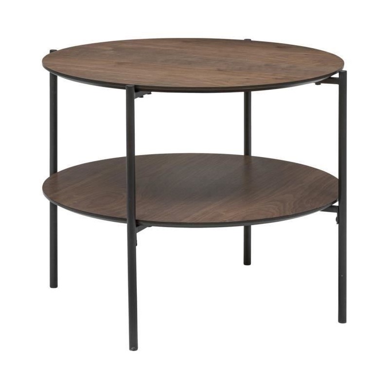 Table basse - GARLE - Bois naturel - 60 x 60 x 40 cm