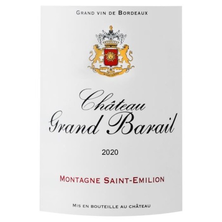 Château Grand Barail 2020 Montagne Saint-Emilion - Vin rouge de Bordeaux