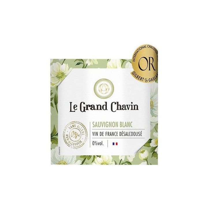 Le Grand Chavin Sauvignon Blanc - Vin de France Désalcoolisé