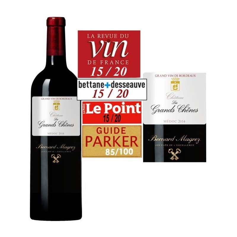 Château Les Grands Chenes 2014 - AOC Médoc - Vin rouge de Bordeaux -