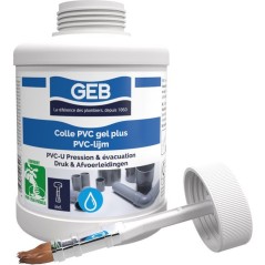 Colle PVC Gel Plus - GEB - Pour PVC rigide pression et évacuation - 5