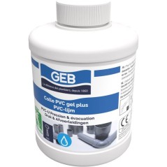Colle PVC Gel Plus - GEB - Pour PVC rigide pression et évacuation - 5