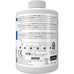 Colle PVC Gel Plus - GEB - Pour PVC rigide pression et évacuation - 1
