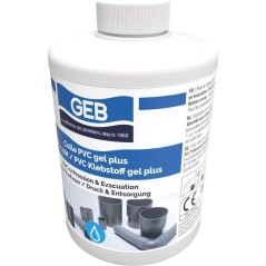 Colle PVC Gel Plus - GEB - Pour PVC rigide pression et évacuation - 1