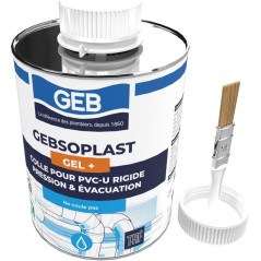 Colle PVC Gebsoplast Gel Plus - GEB - Pour PVC rigide pression et éva