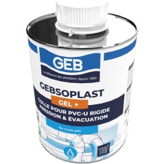 Colle PVC Gebsoplast Gel Plus - GEB - Pour PVC rigide pression et éva