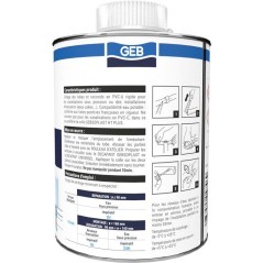 Colle PVC Gebsoplast Gel Plus - GEB - Pour PVC rigide pression et éva
