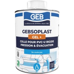 Colle PVC Gebsoplast Gel Plus - GEB - Pour PVC rigide pression et éva