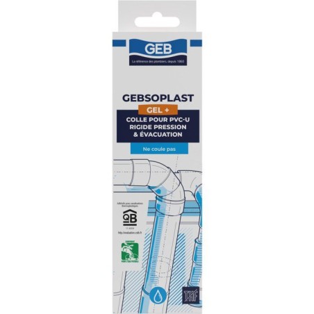Colle PVC Gebsoplast Gel Plus - GEB - Pour PVC rigide pression et éva