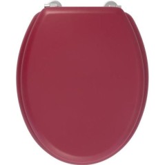 GELCO DESIGN Abattant WC Dolce - Charnieres inox - Bois moulé - Rouge
