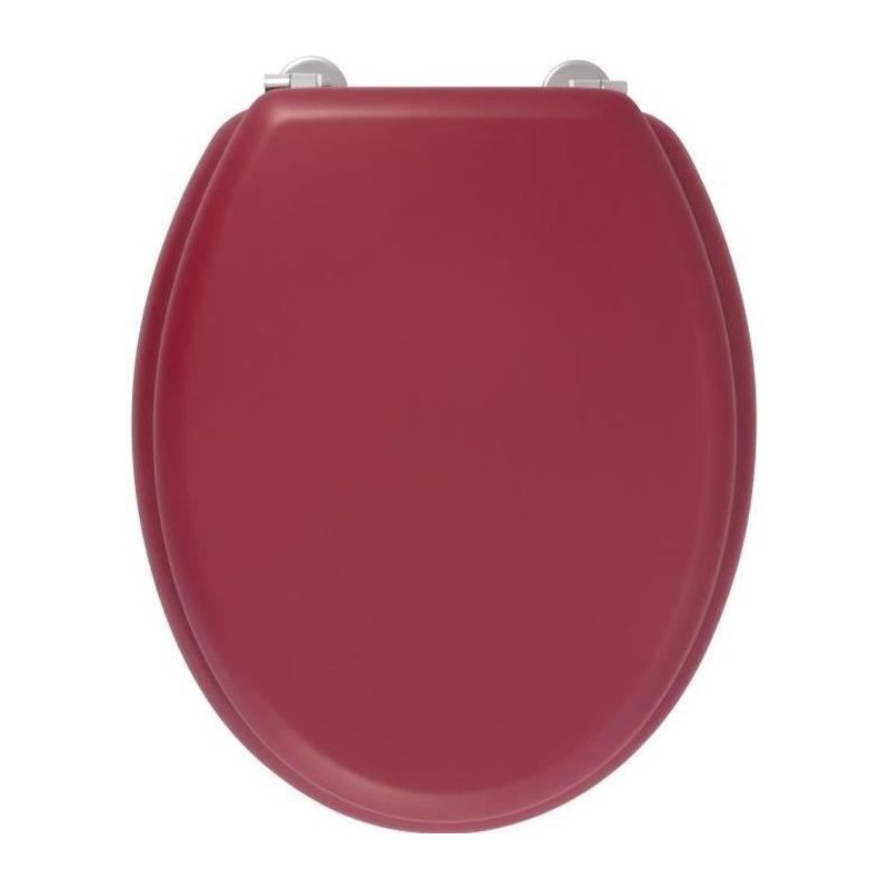 GELCO DESIGN Abattant WC Dolce - Charnieres inox - Bois moulé - Rouge