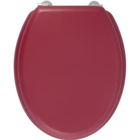 GELCO DESIGN Abattant WC Dolce - Charnieres inox - Bois moulé - Rouge