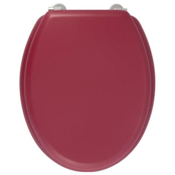 GELCO DESIGN Abattant WC Dolce - Charnieres inox - Bois moulé - Rouge cardinal GELCO DESIGN Abattant WC Dolce - Charnieres inox - Bois moulé - Rouge cardinal