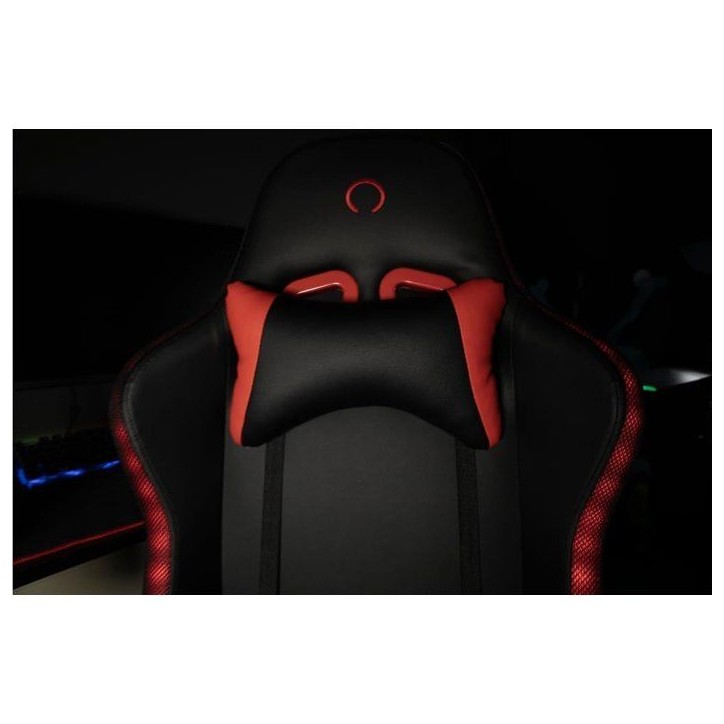Chaise de bureau gaming - KONIX - Phantom - Éclairage RVB - Inclinaison 135° - Synthétique - Coussin lombaires et cervicaux - Chaise de bureau gaming - KONIX - Phantom - Éclairage RVB - Inclinaison 135° - Synthétique - Coussin lombaires et cervicaux -