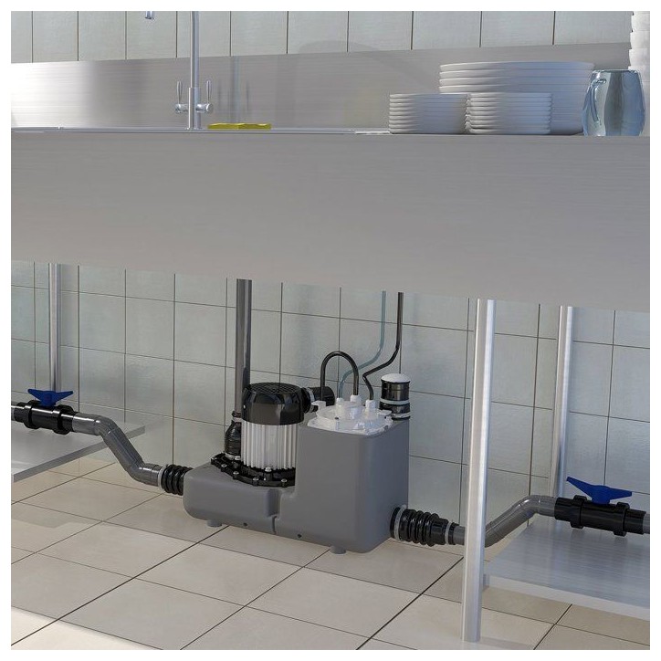 Station Relevage Eaux Grises - SFA - Sanicom 1 - 750 W - Made In France - Eaux Chaudes 90 °C Station Relevage Eaux Grises - SFA - Sanicom 1 - 750 W - Made In France - Eaux Chaudes 90 °C