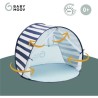 Babymoov Tente Anti-UV FPS 50+ Mariniere - Moustiquaire intégrée
