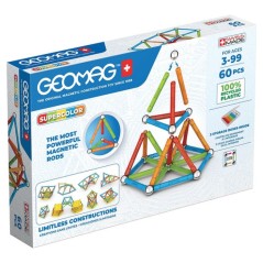 Jeu de construction magnétique - GEOMAG - Supercolor Recycled 60 piec