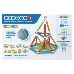 Jeu de construction magnétique - GEOMAG - Supercolor Recycled 60 piec
