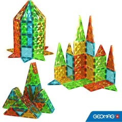 Tuiles magnétiques - GEOMAG - Tiles Gems - 60 pieces - Effet cristal
