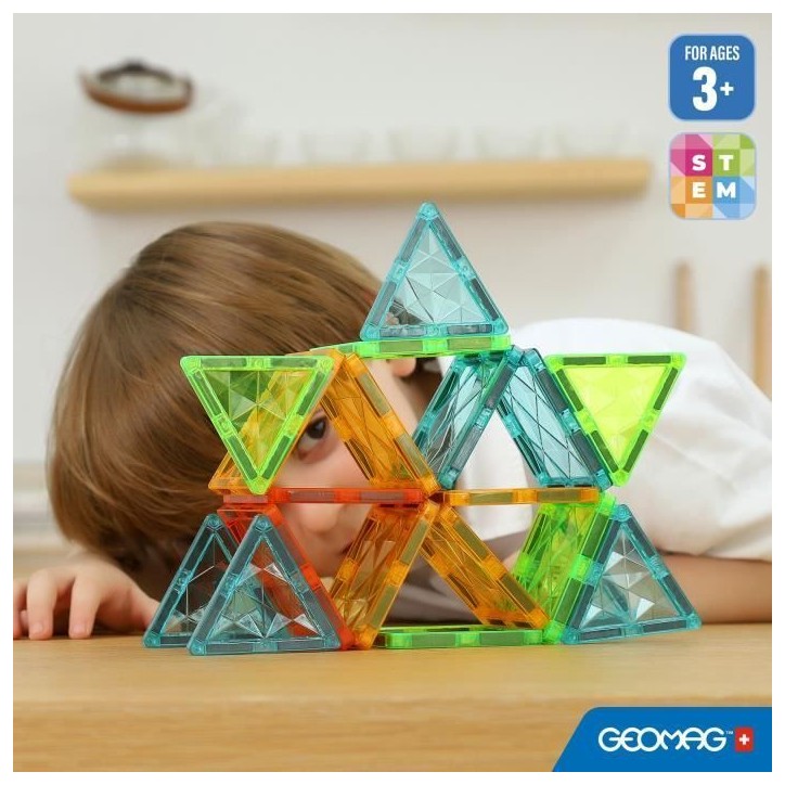 Tuiles magnétiques - GEOMAG - Tiles Gems - 60 pieces - Effet cristal - Des 3 ans Tuiles magnétiques - GEOMAG - Tiles Gems - 60 pieces - Effet cristal - Des 3 ans