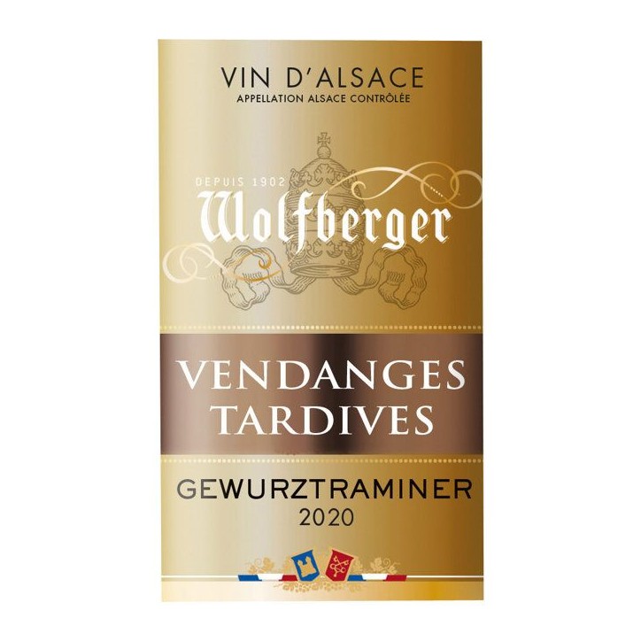 Wolfberger Vendanges Tardives 2020 Alsace Gewurztraminer - Vin blanc d'Alsace