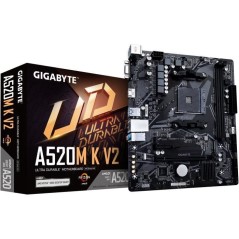 Carte mere - GIGABYTE - A520M K V2 - AM4 - DDR4 64 Go - PCIe Gen3 M.2