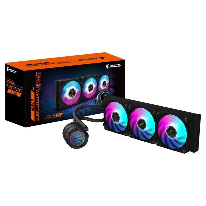 GIGABYTE - AORUS WATERFORCE II 360 - Refroidisseur liquide - 3 ventilateurs 120 mm GIGABYTE - AORUS WATERFORCE II 360 - Refroidisseur liquide - 3 ventilateurs 120 mm