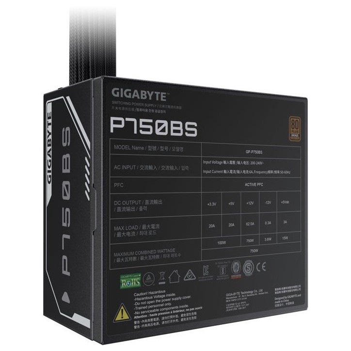 GIGABYTE - GP-P750BS 80+ Bronze - Alimentation - 750 W GIGABYTE - GP-P750BS 80+ Bronze - Alimentation - 750 W