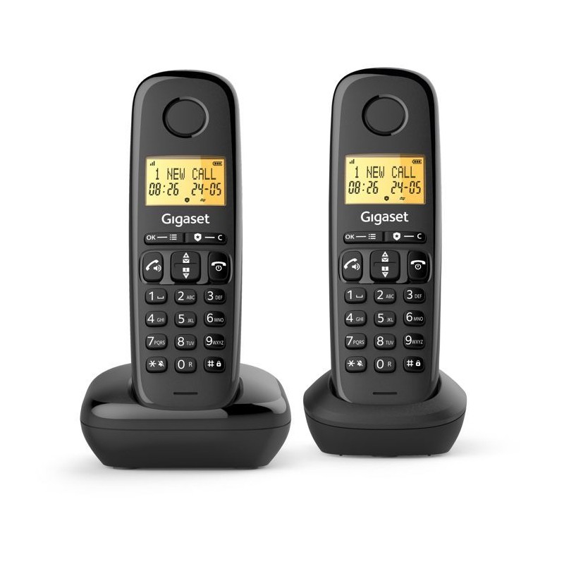 Téléphone fixe - GIGASET - Basic 100 Duo - Mode mains libres - Ecran