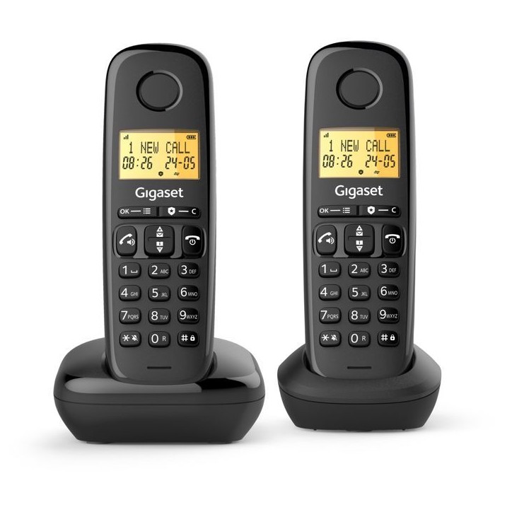 Téléphone fixe - GIGASET - Basic 100 Duo - Mode mains libres - Ecran rétroéclairé - Répertoire 50 contacts - Blocage d'app Téléphone fixe - GIGASET - Basic 100 Duo - Mode mains libres - Ecran rétroéclairé - Répertoire 50 contacts - Blocage d'app