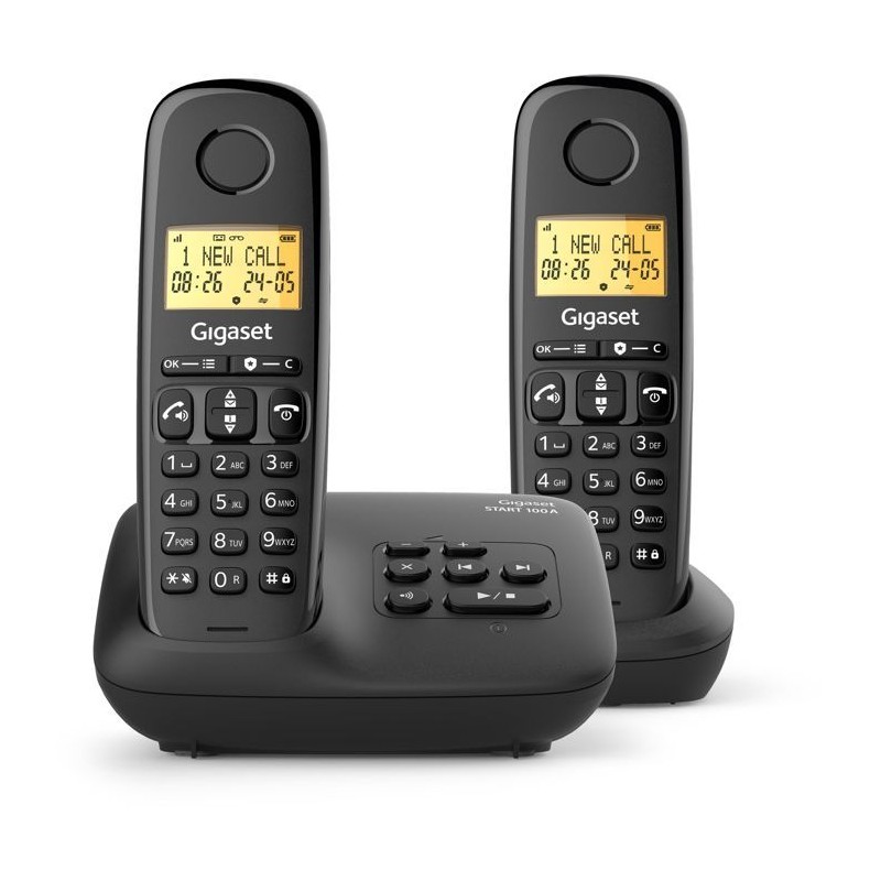 Téléphone fixe - GIGASET - Basic 100A DUO - Répondeur - Mains libre