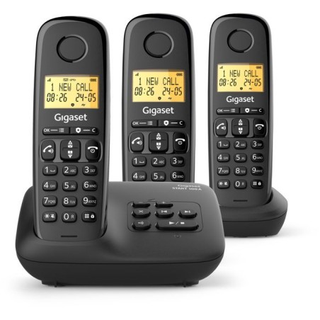 Téléphone fixe - GIGASET - Basic 100A TRIO - Répondeur - Mains libr