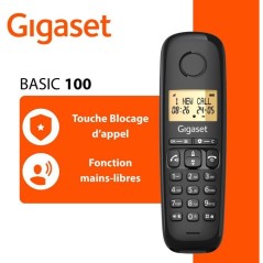 Téléphone fixe - GIGASET - Basic 100A TRIO - Répondeur - Mains libr