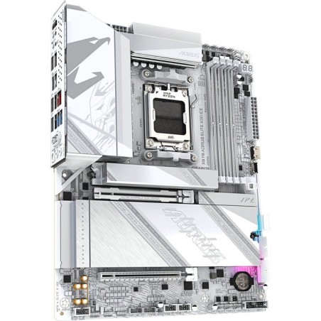 Carte mere - GIGABYTE - X870 A ELITE X ICE X870 X3D - Format ATX - Chipset AMD X870 - DDR5 & PCIe 5.0