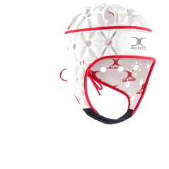 Casque de rugby - GILBERT - AIR - Blanc/Rouge - Taille M