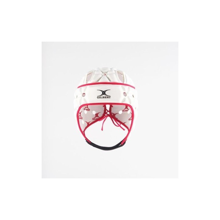 Casque de rugby - GILBERT - AIR - Blanc/Rouge - Taille M Casque de rugby - GILBERT - AIR - Blanc/Rouge - Taille M