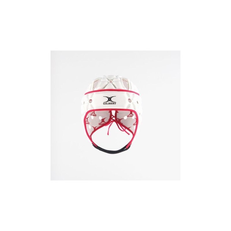 Casque de rugby - GILBERT - AIR - Blanc/Rouge - Taille L