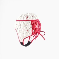 Casque de rugby - GILBERT - AIR - Blanc/Rouge - Taille L