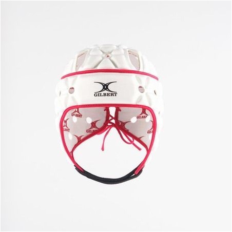 Casque de rugby - GILBERT - AIR - Blanc/Rouge - Taille XL