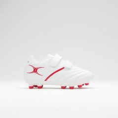 Chaussure de rugby - Garçon - GILBERT - SIDESTEP X20 - Blanc/Rouge - Taille 30 - Crampons moulés