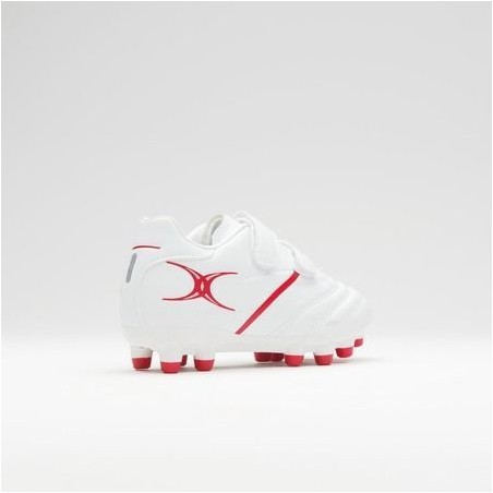 Chaussure de rugby - Garçon - GILBERT - SIDESTEP X20 - Blanc/Rouge -