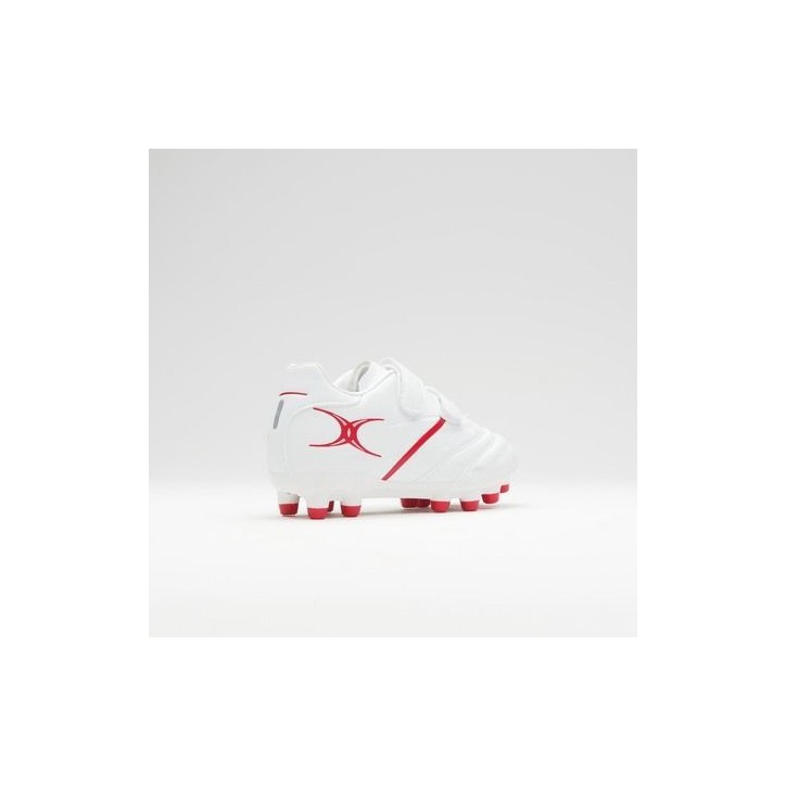 Chaussure de rugby - Garçon - GILBERT - SIDESTEP X20 - Blanc/Rouge - Taille 33 - Crampons moulés Chaussure de rugby - Garçon - GILBERT - SIDESTEP X20 - Blanc/Rouge - Taille 33 - Crampons moulés