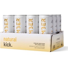 Gimber - Original - Pret-a-boire - Canette - Gingembre, citron et herb