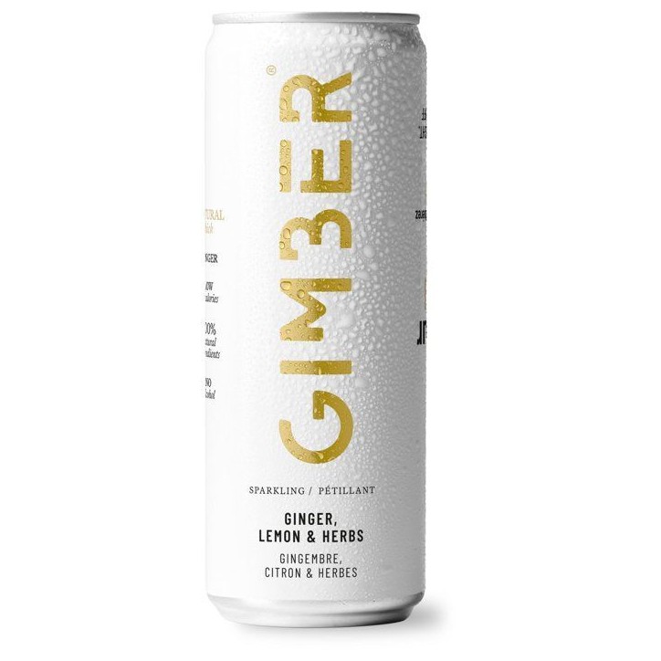 Gimber - Original - Pret-a-boire - Canette - Gingembre, citron et herbes - 12 x 250 ml - Bio Gimber - Original - Pret-a-boire - Canette - Gingembre, citron et herbes - 12 x 250 ml - Bio