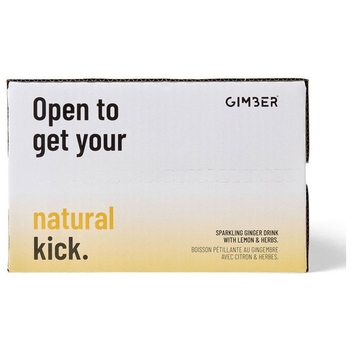 Gimber - Original - Pret-a-boire - Canette - Gingembre, citron et herbes - 12 x 250 ml - Bio Gimber - Original - Pret-a-boire - Canette - Gingembre, citron et herbes - 12 x 250 ml - Bio